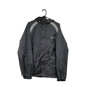 Coleman Black Full Zip Hooded Waterproof Windbreaker Jacket Coat Size M